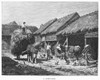 Canada: Farming, 1883. /Na Barnyard In A Canadian Village. Engraving, 1883. Poster Print by Granger Collection - Item # VARGRC0094415