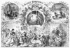 Christmas, 1859. /Nscenes Of Christmas And New Years Celebrations In New York City. Wood Engraving, American, 1859. Poster Print by Granger Collection - Item # VARGRC0267554