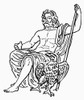 Zeus/Jupiter. /Ngreek And Roman Supreme Ruler Of The Gods. Line Drawing. Poster Print by Granger Collection - Item # VARGRC0100522
