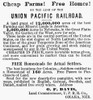 Railroad Land Sale, 1872. /Nadvertisement For Farmland Owned By The Union Pacific Railroad In Nebraska, 1872. Poster Print by Granger Collection - Item # VARGRC0061290