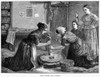 Ireland: Hand Mill, 1874. /Nirish Peasant Women Using A Hand Mill To Grind Cereal Grain Into Flour. Wood Engraving, English, 1874. Poster Print by Granger Collection - Item # VARGRC0095886