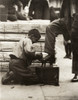 Child Labor: Bootblack, 1910. /Nyoung Bootblack At Work On The Bowery, New York City. Photograph By Lewis Hine, 1910. Poster Print by Granger Collection - Item # VARGRC0119343