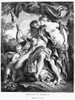 Hercules And Omphale. /Ncopper Engraving, 18Th Century, After A Painting, 1724, By Fran�Ois Lemoyne. Poster Print by Granger Collection - Item # VARGRC0096438