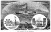 Robert Fulton'S Clermont. /Nrobert Fulton'S First Steamboat, 'Clermont,' And Its Machinery. Wood Engraving, 19Th Century. Poster Print by Granger Collection - Item # VARGRC0059543