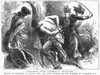 Vigilantes, 1893. /Nwoman Vigilantes Whipping A Man For Slandering Their Friend. Wood Engraving, 1893. Poster Print by Granger Collection - Item # VARGRC0093364