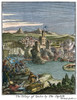 Capture Of Quebec, Canada. /Nthe Capture Of Quebec By The English In 1629. Color Engraving From Louis Hennepin'S 'New Discovery ....' 1698. Poster Print by Granger Collection - Item # VARGRC0008739