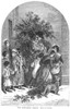 Christmas Mistletoe, 1854. /N'The Mistletoe Seller.' Wood Engraving, English, 1854, After A Drawing By Myles Birket Foster. Poster Print by Granger Collection - Item # VARGRC0037921