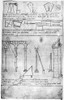 Villard De Honnecourt /N(C1225-1250). French Architect. Page From Villard'S Sketchbook, C1230, With Drawings Of Cathedral Construction And Various Devices. Poster Print by Granger Collection - Item # VARGRC0119526