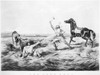 Frontiersman, 1858. /N'The Last Shot'. Lithograph, 1858, By Currier And Ives. Poster Print by Granger Collection - Item # VARGRC0059970