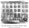 Ny Medical College. /Nnew York Infirmary And Women'S Medical College, Located At No. 126 Second Avenue. Wood Engraving, 19Th Century. Poster Print by Granger Collection - Item # VARGRC0057214