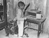 Louisiana: Child, 1939. /Nafrican American Child At A Phonograph In Transylvania Project, Louisiana. Photograph By Russell Lee, January 1939. Poster Print by Granger Collection - Item # VARGRC0621112