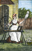Colonial Spinner, 18Th C. /Na Colonial American Spinner: Line Engraving, Late 18Th Century. Poster Print by Granger Collection - Item # VARGRC0008479