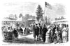 Scott Centenary, 1871. /Nlaying The Cornerstone Of A Monument To Sir Walter Scott At Central Park, New York City, During The Centenary Celebration Of His Birth. Wood Engraving, American, 1871. Poster Print by Granger Collection - Item # VARGRC0355180