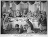 The Last Supper./Njesus And His Disciples At The Last Supper. Line Engraving, C1835. Poster Print by Granger Collection - Item # VARGRC0116700