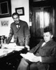Booker T. Washington /N(1856-1915). American Educator. Washington (Seated, Right) In His Office At Tuskegee Institute With Emmet J. Scott, 1906. Poster Print by Granger Collection - Item # VARGRC0014543
