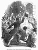 New York: Astor Place Riot. /Nriot In Front Of The Italian Opera House At Astor Place, New York City On 10 May 1849. Contemporary Wood Engraving. Poster Print by Granger Collection - Item # VARGRC0080261