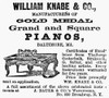 Piano Advertisement, 1861. /Namerican Advertisement For William Knabe & Co. Pianos, Baltimore, Maryland, 1861. Poster Print by Granger Collection - Item # VARGRC0097048