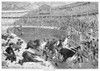 Spain: Bullfight, 1874. /Nthree Horses Killed During A Bullfight In Madrid, Spain. Wood Engraving, 1874. Poster Print by Granger Collection - Item # VARGRC0088887