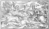 Bull Hunting, 1582. /Na Hunter On Horseback Spearing A Bull. Woodcut From The 'Libro De La Monteria,' By Gonzalo Argote De Molina, 1582. Poster Print by Granger Collection - Item # VARGRC0116251