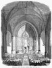 New York: Synagoue, 1858. /Ninterior View Of Temple Emanu-El, While Located, 1854-1868, In A Church Building On East 12Th Street In Manhattan. Wood Engraving, American, 1858. Poster Print by Granger Collection - Item # VARGRC0098322