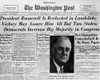 Fdr: Reelection, 1936. /Nfront Page Of The Washington 'Post' The Day After President Franklin Delano Roosevelt'S Reelection, 4 November 1936. Poster Print by Granger Collection - Item # VARGRC0108652