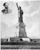 Statue Of Liberty, 1886. /Nthe Statue Of Liberty In New York Harbor, With A Portrait Of The Sculptor, Frederick Bartholdi. Lithograph, 1886. Poster Print by Granger Collection - Item # VARGRC0003611