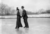 Ice Skaters./Nmr. R.P. Hobson And His Wife On Ice Skates, Skating Together On A Lake. Photograph, Late 19Th Or Early 20Th Century. Poster Print by Granger Collection - Item # VARGRC0118655