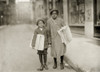 Hine: Newsboys, 1912. /N11-Year-Old Eldridge Bernard And 6-Year-Old Buster Smith, Newsboys In Newark, New Jersey. Photograph By Lewis Hine, December 1912. Poster Print by Granger Collection - Item # VARGRC0167552