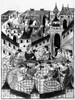 Kremlin Construction. /Nconstruction Workers Laying The Cornerstone Of Saint Basil'S Cathedral At The Moscow Kremlin, Russia, 16Th Century. Contemporary Manuscript Illumination. Poster Print by Granger Collection - Item # VARGRC0128984