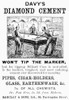 Davy'S Diamond Cement. /Nenglish Newspaper Advertisement, 1892. Poster Print by Granger Collection - Item # VARGRC0090679
