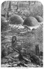 Beavers. /Namerican Beavers (Castor Canadensis) Building Dams. Wood Engraving, 19Th Century. Poster Print by Granger Collection - Item # VARGRC0028656
