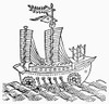Chinese Ship, 12Th Century. /Na Ship Outfitted With Sails, Oars And Wheels For Passage On Land. Chinese Woodcut, 12Th Century. Poster Print by Granger Collection - Item # VARGRC0100880