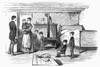 New York: Charities, 1875. /Na Volunteer With The St. John'S Guild Visits A Poor Family In Their Home On West 40Th Street, New York City. Wood Engraving, American, 1875. Poster Print by Granger Collection - Item # VARGRC0097200