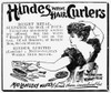 Hair Curler, 1892. /Nadvertisement For Hindes Patent Hair Curlers From And English Newspaper, 1892. Poster Print by Granger Collection - Item # VARGRC0090667