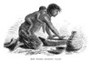 Pima: Grinding Wheat, 1864. /Na Pima Native American Woman Grinding Wheat, While Carrying Her Baby On Her Back. Wood Engraving, American, 1864. Poster Print by Granger Collection - Item # VARGRC0322905