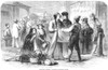 Montreal Market, 1859. /N'Montreal Market: Habitans Purchasing Cloth.' Wood Engraving, 1859. Poster Print by Granger Collection - Item # VARGRC0077933