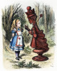 Carroll: Looking Glass. /Nalice And The Red Queen. Wood Engraving After Sir John Tenniel For The First Edition Of Lewis Carroll'S 'Through The Looking Glass,' 1872. Poster Print by Granger Collection - Item # VARGRC0027146