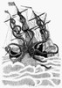 Giant Octopus. /Na Giant Octopus Attacking A Vessel. Line Engraving, French, After A Picture In The Church Of St. Malo, France, 16Th Century. Poster Print by Granger Collection - Item # VARGRC0038871