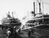 Steamboat Landing, 1906. /Na Mississippi River Steamboat Landing, 1906. Poster Print by Granger Collection - Item # VARGRC0015528