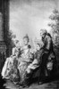 Helvetius Family. /Nfrench Philosopher Claude Adrien Helvetius, With His Wife, Anne-Catherine De Ligniville, Madame Helvetius And Their Children. Drawing By Louis De Carmontelle, 18Th Century. Poster Print by Granger Collection - Item # VARGRC0111405