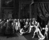 Queen Anne (1665-1714). /Nqueen Of Great Britain And Ireland, 1702-1714. Queen Anne And The Knights Of The Garter. Oil On Canvas By Peter Angelis, 1713. Poster Print by Granger Collection - Item # VARGRC0001421