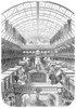 Paris Exposition, 1855. /Ninterior Of The Palais De L'Industrie At The Universal Exposition In Paris, France, 1855. Wood Engraving From A Contemporary French Newspaper. Poster Print by Granger Collection - Item # VARGRC0087419
