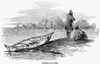 Canada: Hunting, 1858. /Nfrench-Canadian Hunters Watch For Otters On An Island On The St. Lawrence River. Engraving, English, 1858. Poster Print by Granger Collection - Item # VARGRC0264911