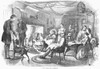 New England Fireside, 1855. /Nwood Engraving, American. Poster Print by Granger Collection - Item # VARGRC0079540