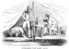 Gold Mining Camp, 1853. /Ngold Miners Spending A Rainy Day In Camp Mending Their Clothes. Wood Engraving, American, 1853. Poster Print by Granger Collection - Item # VARGRC0079119