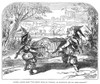 England: Pantomime, 1850. /Nscene From The Pantomime, 'The Merry Wives Of Windsor; Or, Harlequin And Sir John Falstaff,' At The Surrey Theatre In London. Engraving, English, 1850. Poster Print by Granger Collection - Item # VARGRC0266249