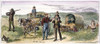 Oregon Trail Emigrants. /Nwood Engraving, 1878. Poster Print by Granger Collection - Item # VARGRC0010813