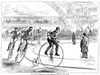 Indoor Bicycle Race, 1880. /N'Twenty-Four Mile Race At The American Institute, New York. Wood Engraving, American, 1880. Poster Print by Granger Collection - Item # VARGRC0088340