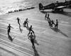 Aircraft Carrier: Leisure. /Ncrew Members Of The Aircraft Carrier Uss Hornet, Playing Touch Football On The Flight Deck, February 1945. Poster Print by Granger Collection - Item # VARGRC0167301