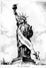 Women'S Rights Cartoon, 1915. /N'The New Freedom.' Cartoon Showing The Statue Of Liberty Wearing A Sash Saying 'Wilson For Suffrage.' Lithograph, 1915. Poster Print by Granger Collection - Item # VARGRC0167016